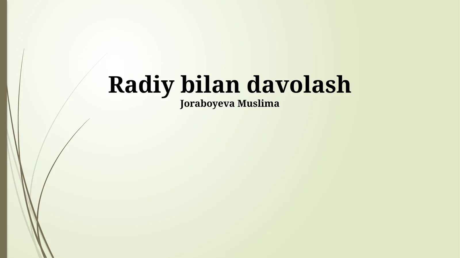 Radiy bilan davolash