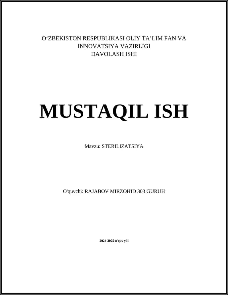 STERILIZATSIYA