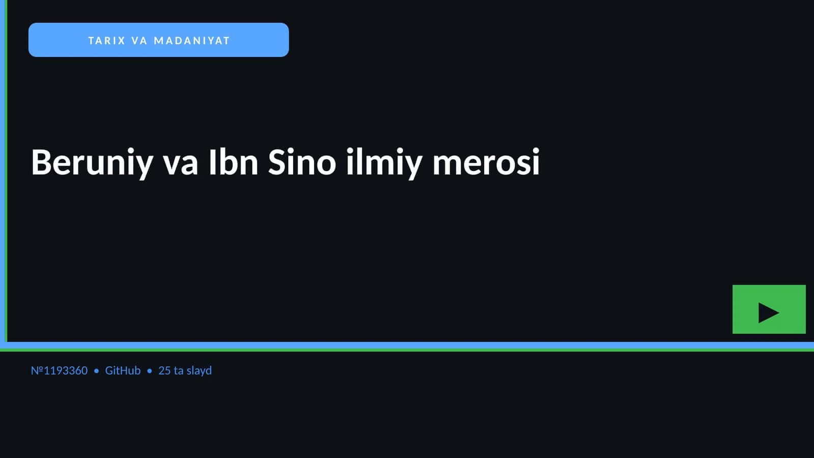 Beruniy va Ibn Sino ilmiy merosi