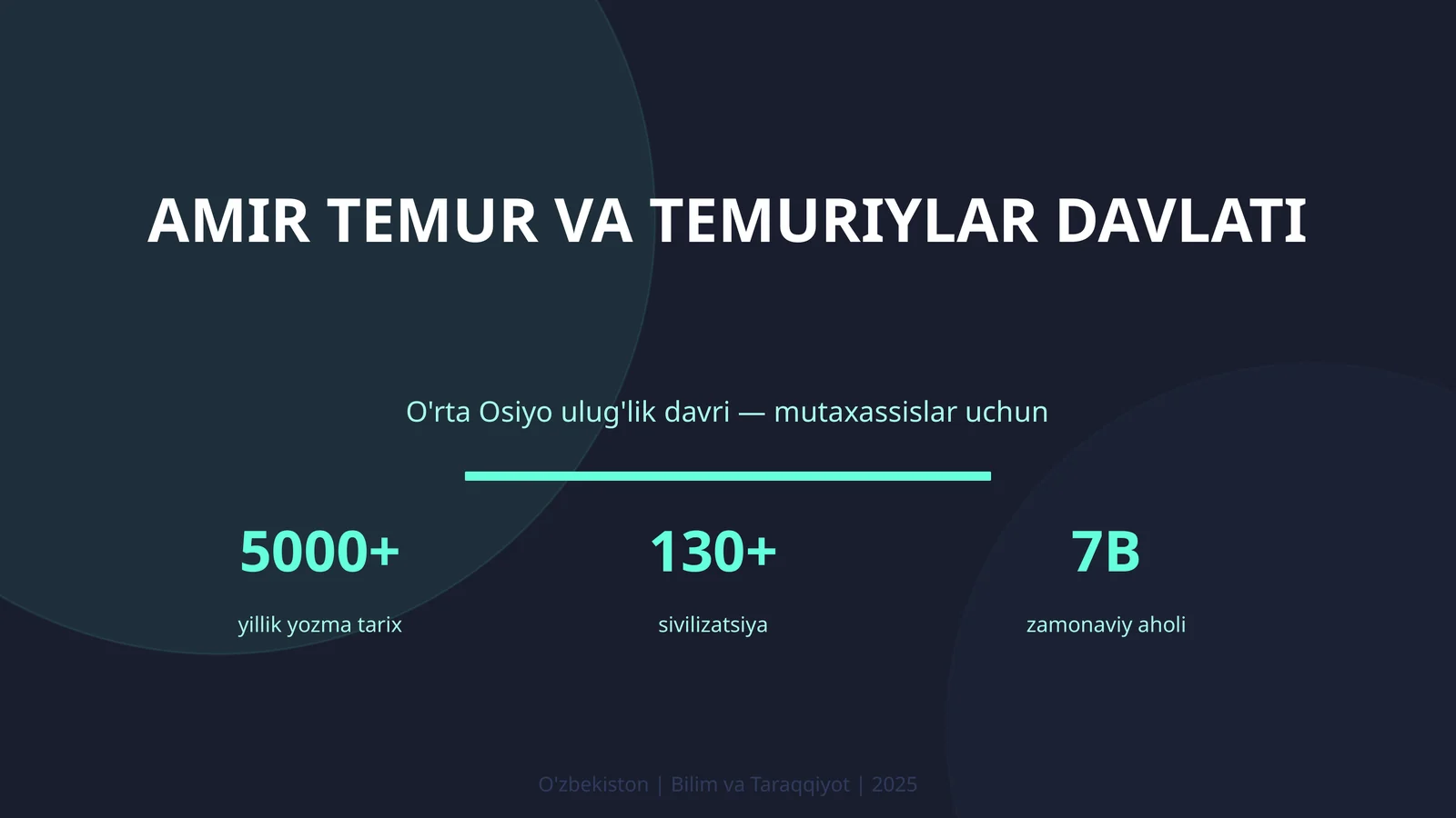 AMIR TEMUR VA TEMURIYLAR DAVLATI