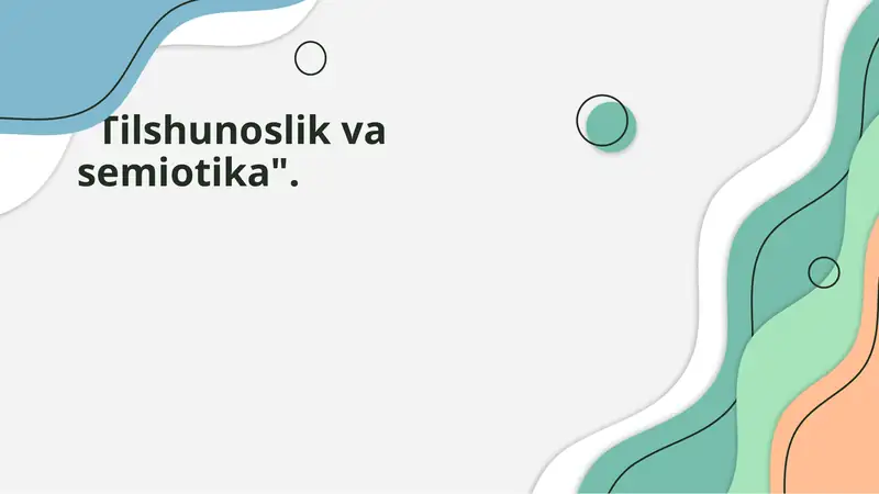 Tilshunoslik va semiotika