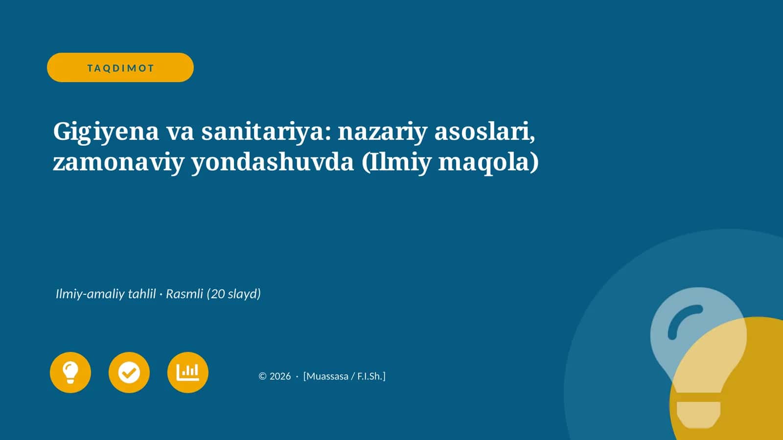 Gigiyena va sanitariya: nazariy asoslari, zamonaviy yondashuvda (Ilmiy maqola)