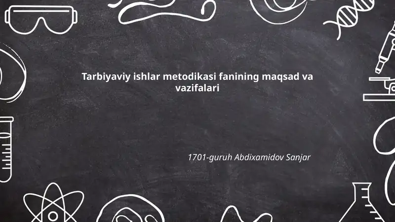 Tarbiyaviy ishlar metodikasi