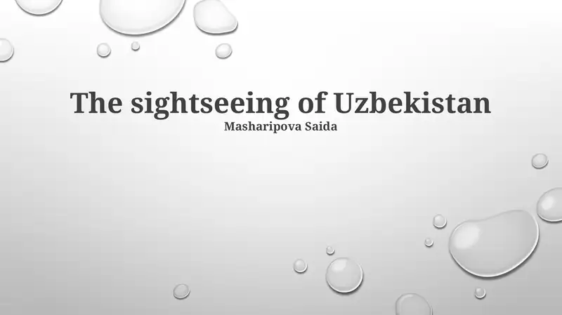 Unveiling Uzbekistan: A Journey Through History and Culture