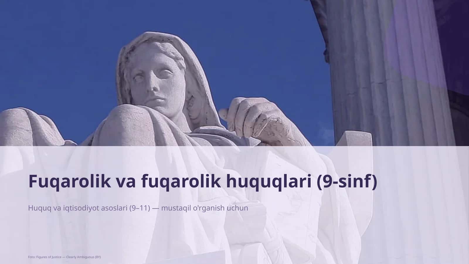 Fuqarolik va fuqarolik huquqlari (9-sinf)