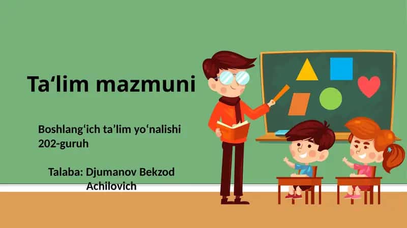 Didaktika haqida umumiy tushuncha