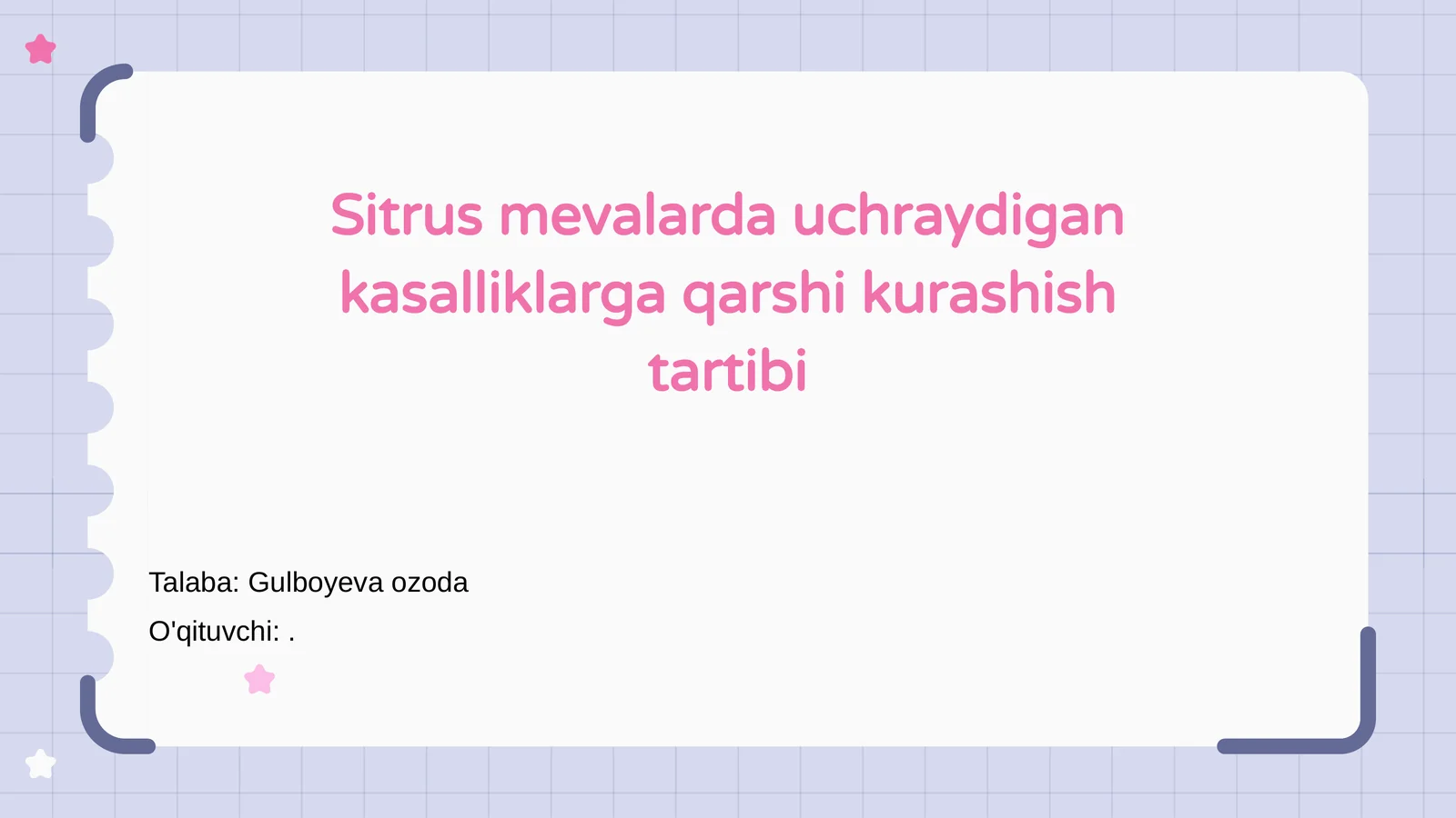 Sitrus mevalarda uchraydigan kasalliklarga qarshi kurashish tartibi