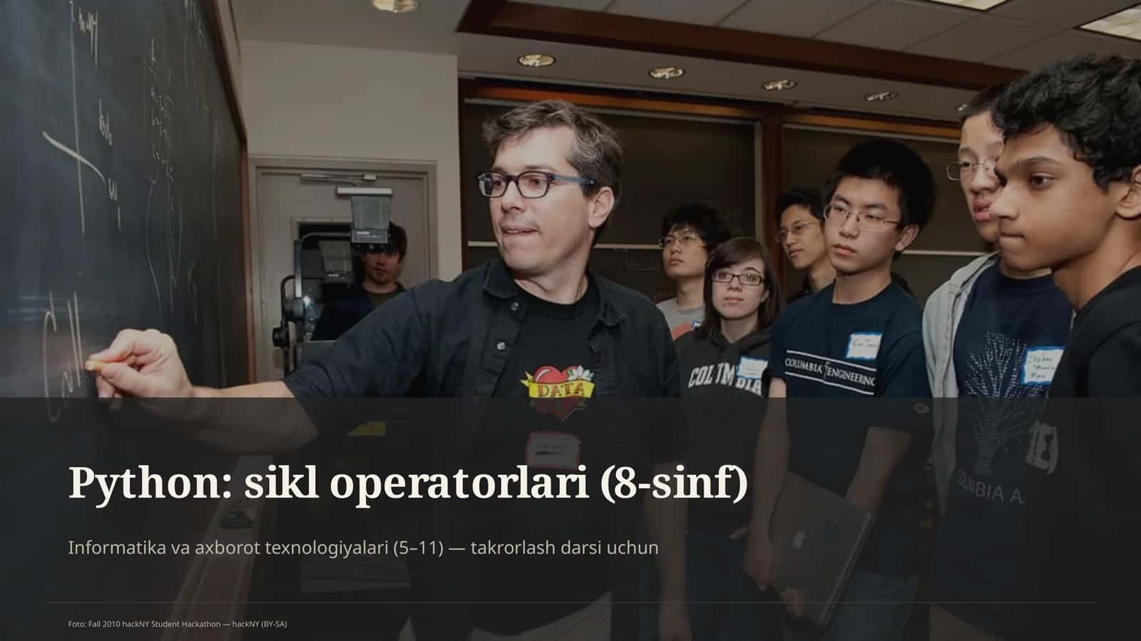Python: sikl operatorlari (8-sinf)