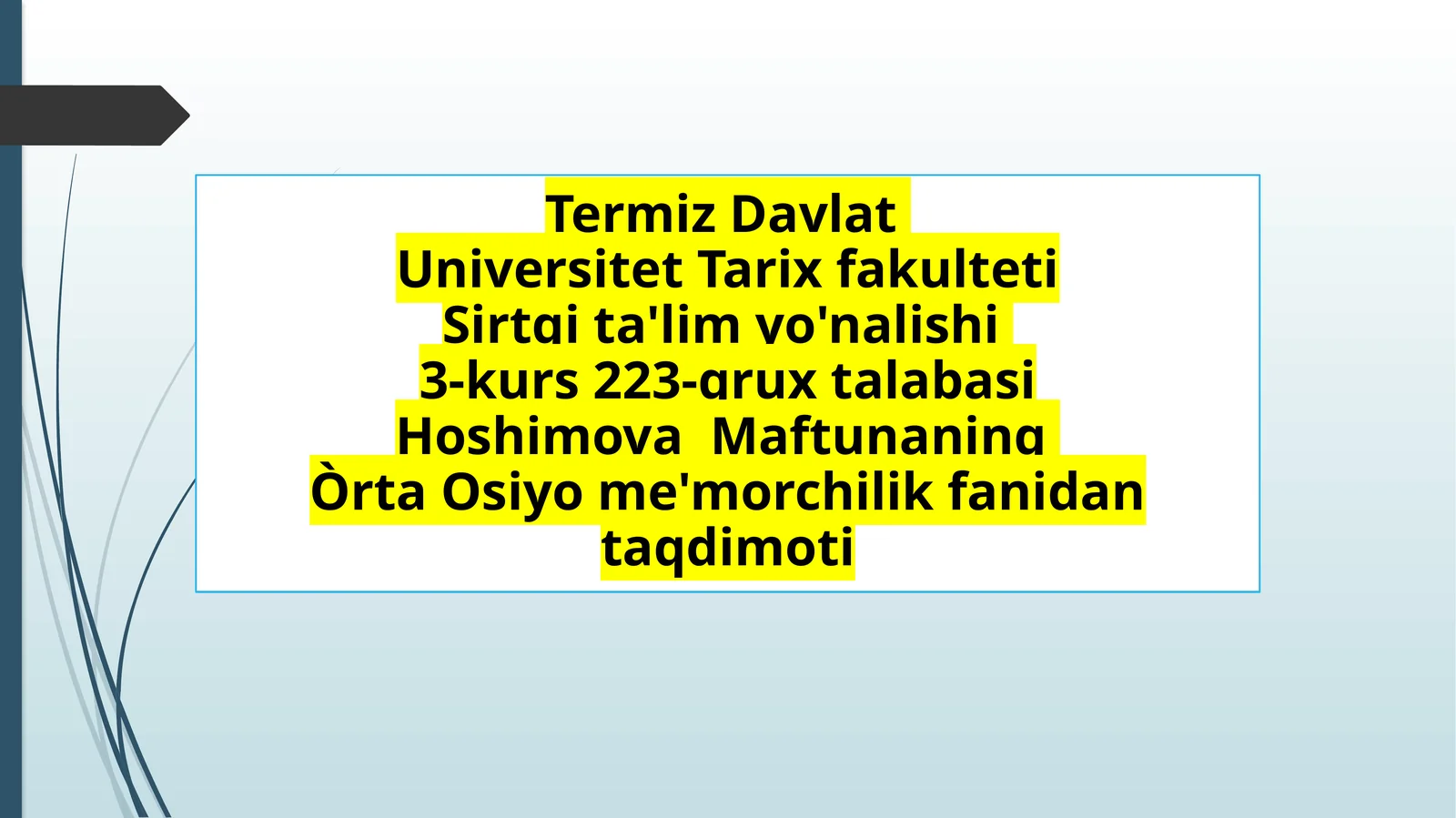 O'rta Osiyoning me'moriy yodgorligining YUNESKO ro'yxatiga kiritilishi