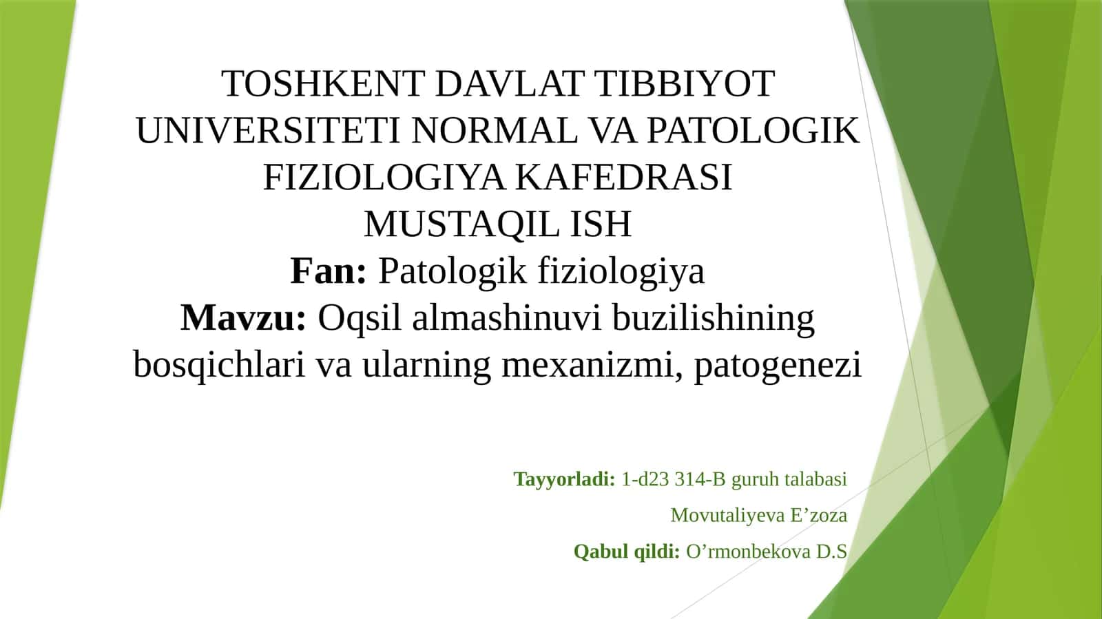 Oqsilalmashinuvi haqida umumiy tushuncha