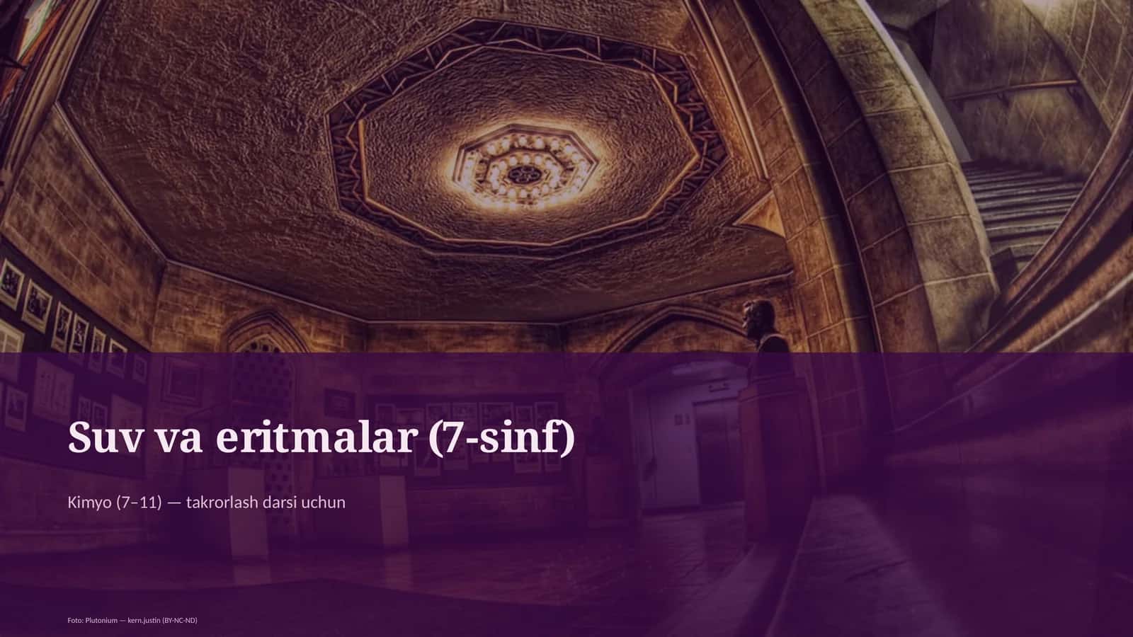Suv va eritmalar (7-sinf)