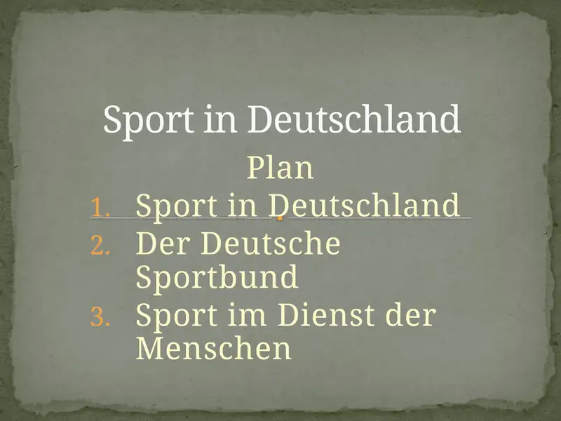 Sport in Deutschland