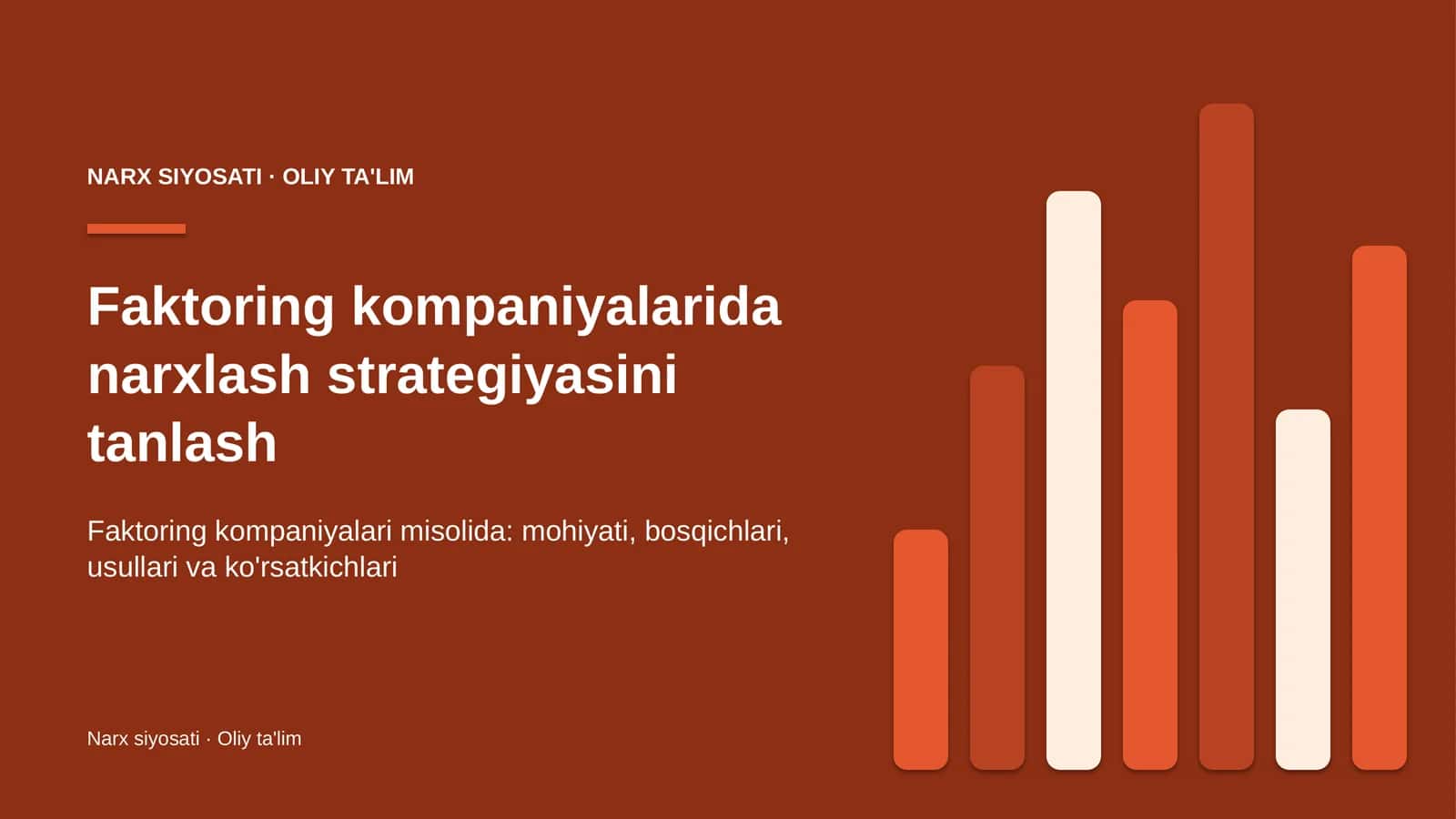 faktoring kompaniyalarida narxlash strategiyasini tanlash 5060