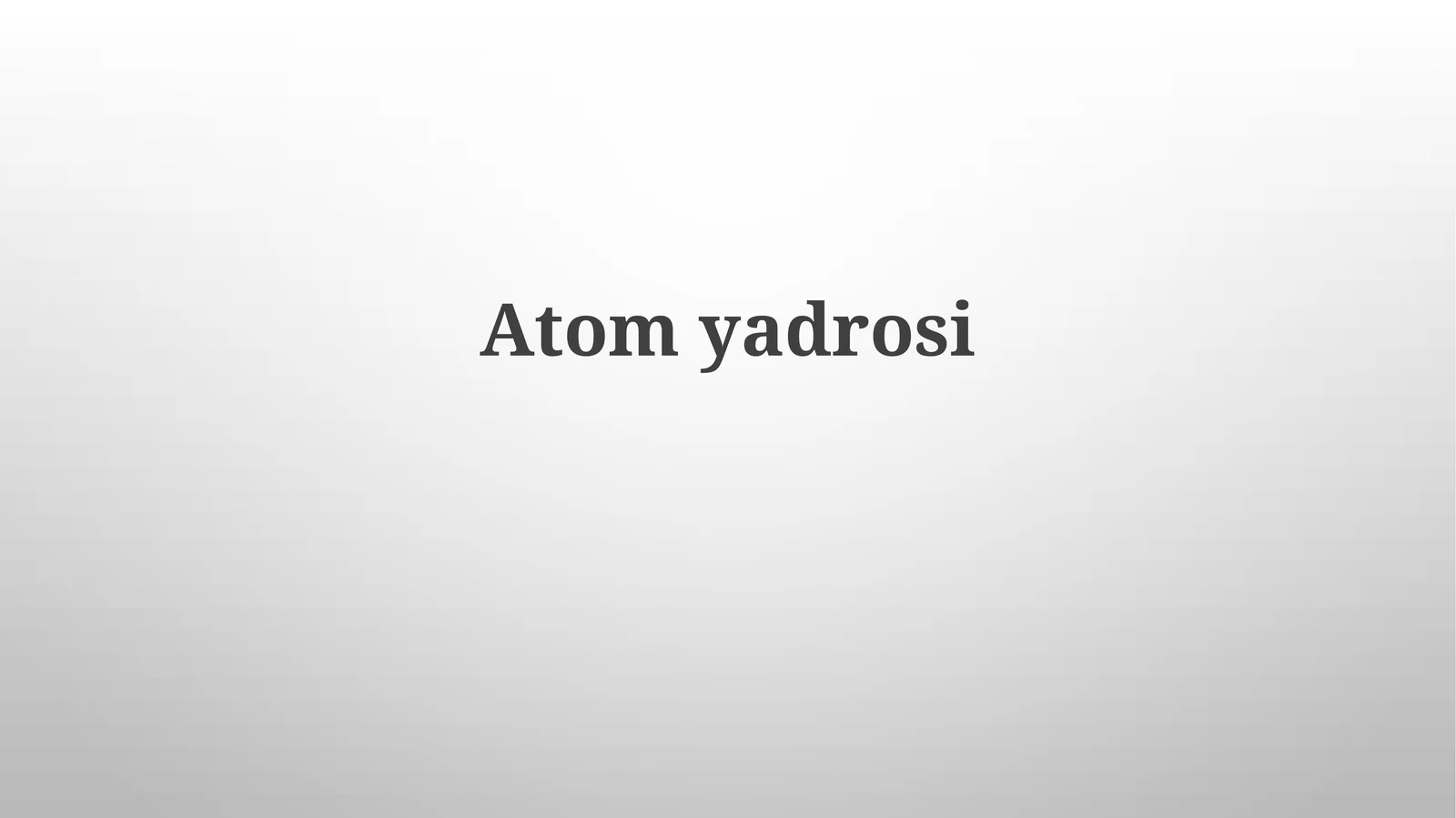 Atomyadrosi