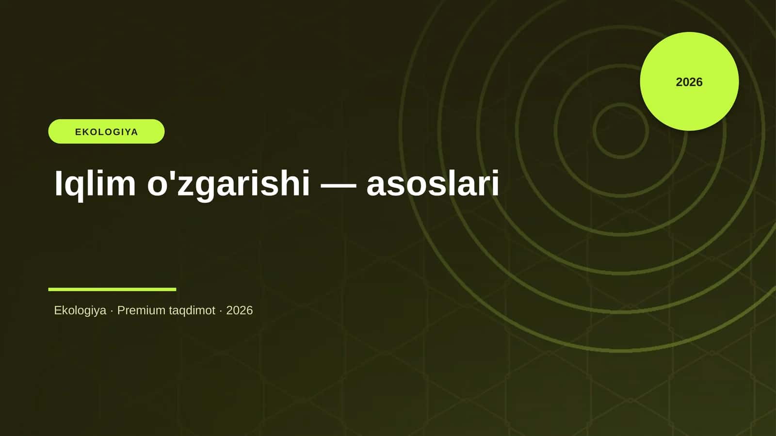 Iqlim o'zgarishi — asoslari