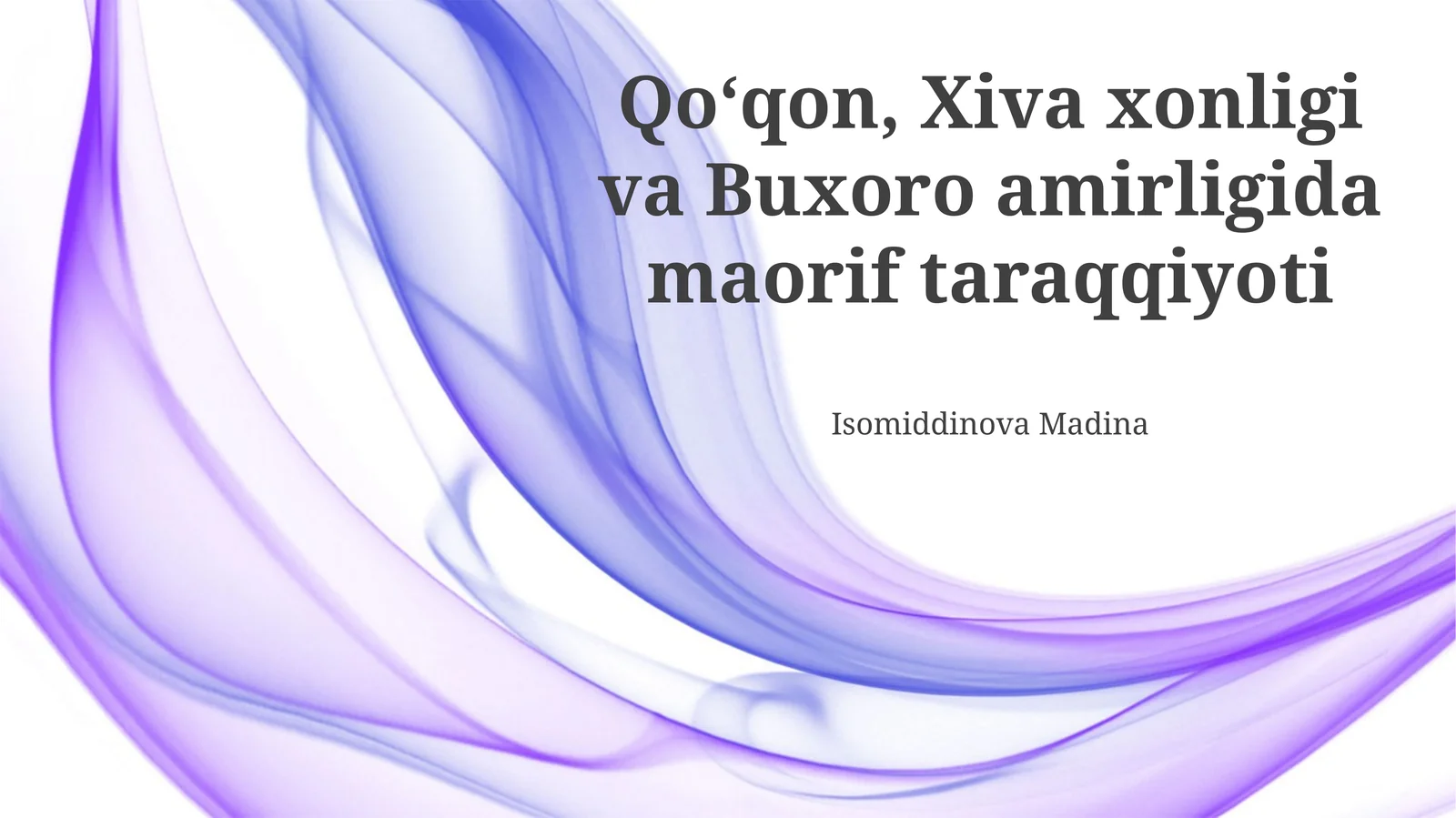 Buxoro Amirligida taʼlimning rivojlanishi