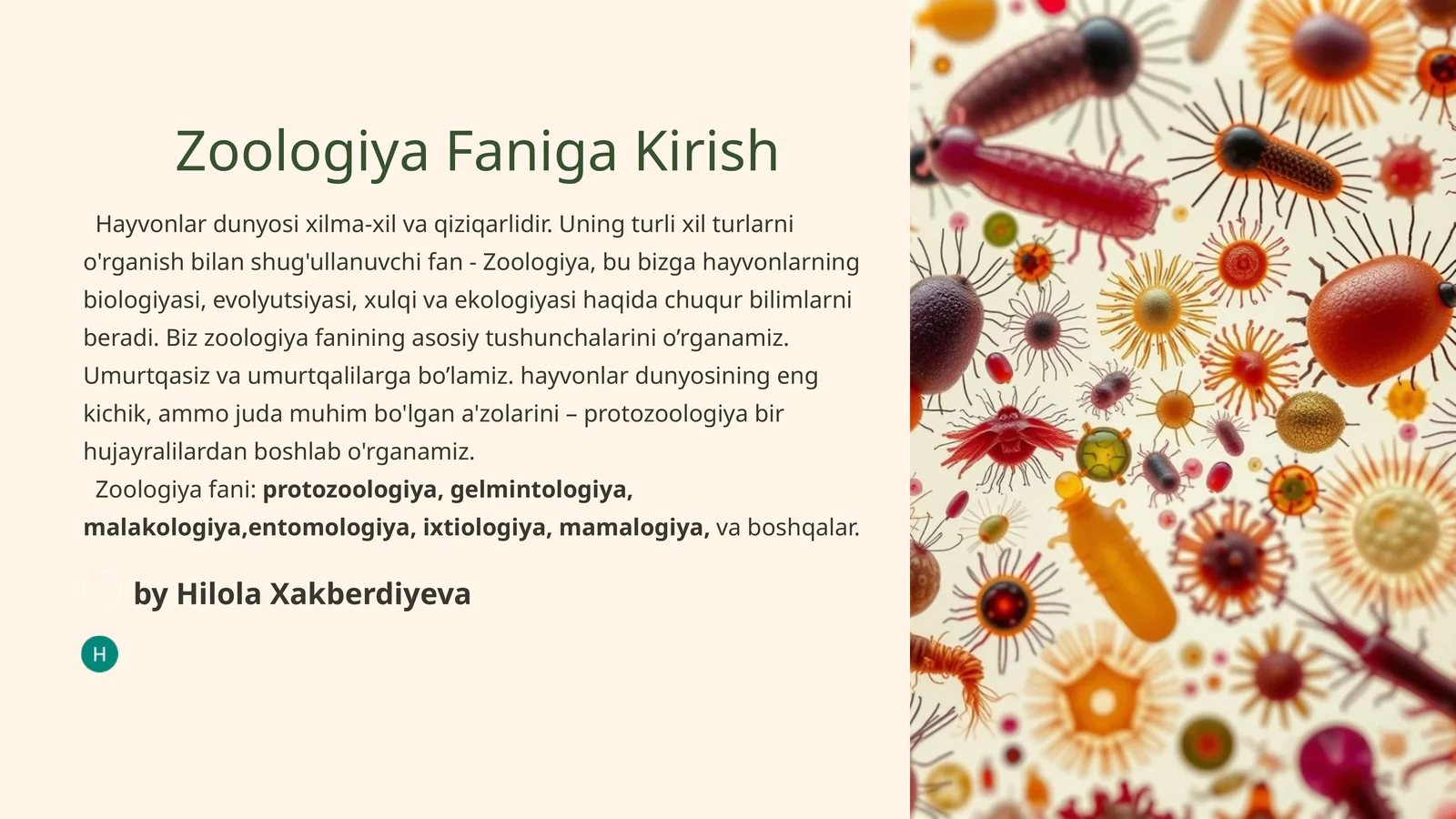 Zoologiya Faniga Kirish