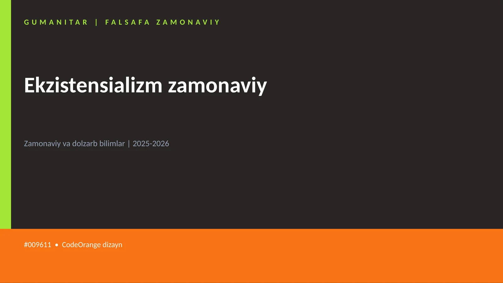 Ekzistensializm zamonaviy