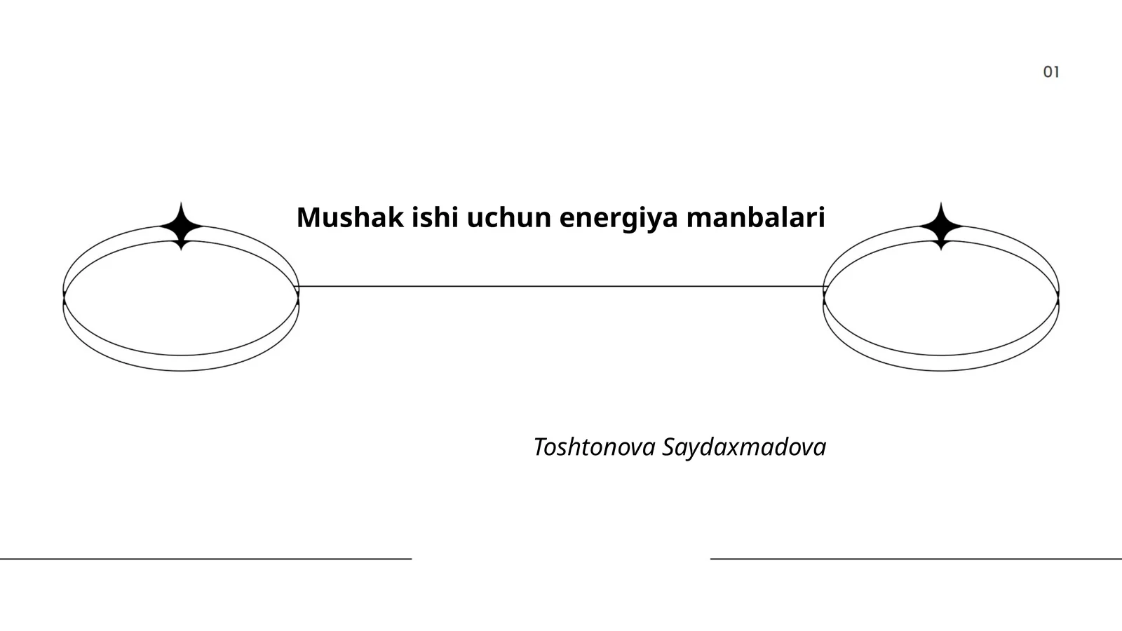 Mushak ishi uchun energiya manbalari