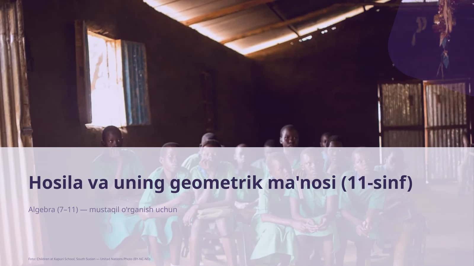 Hosila va uning geometrik ma'nosi (11-sinf)