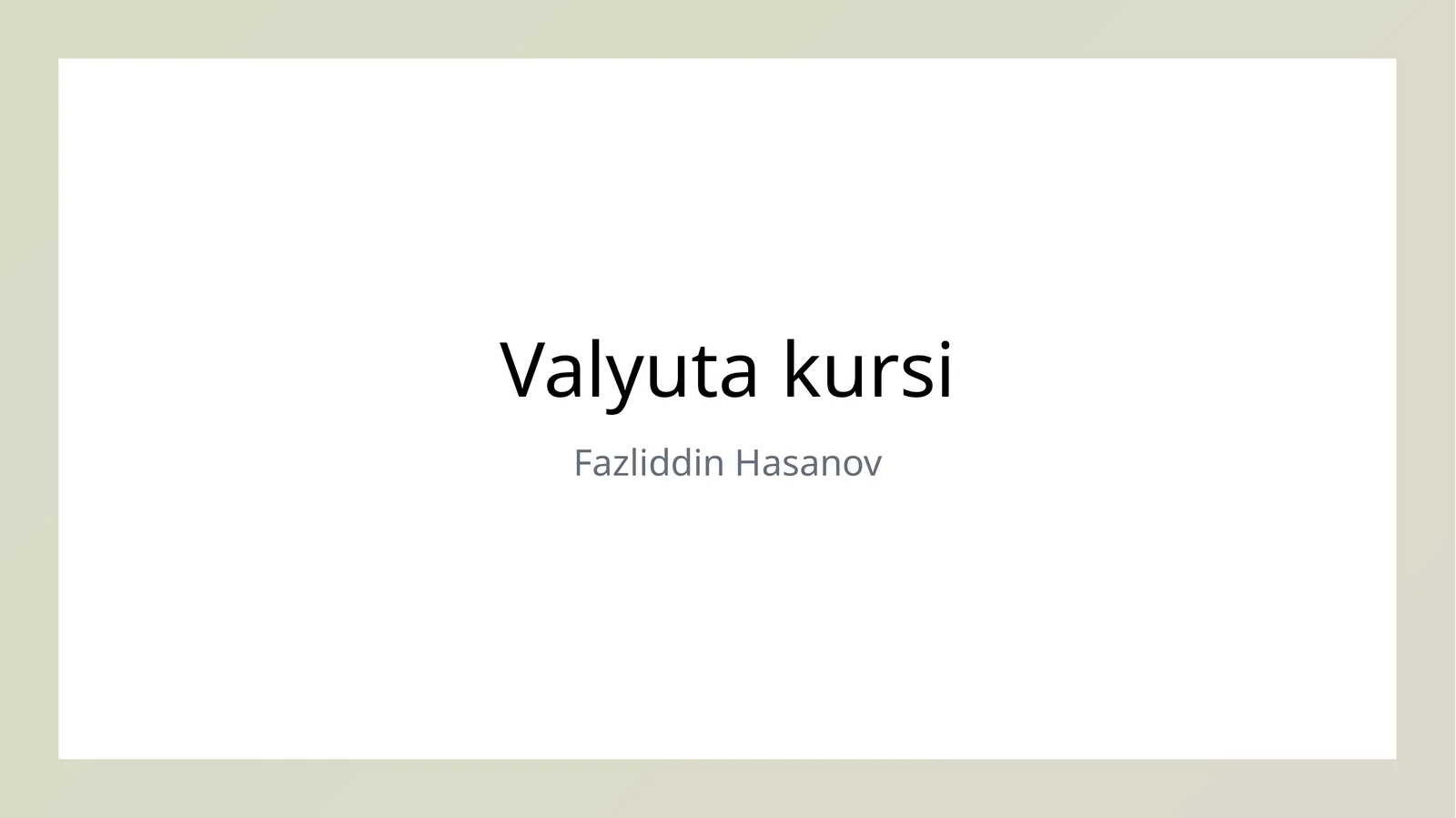 Valyuta kursi