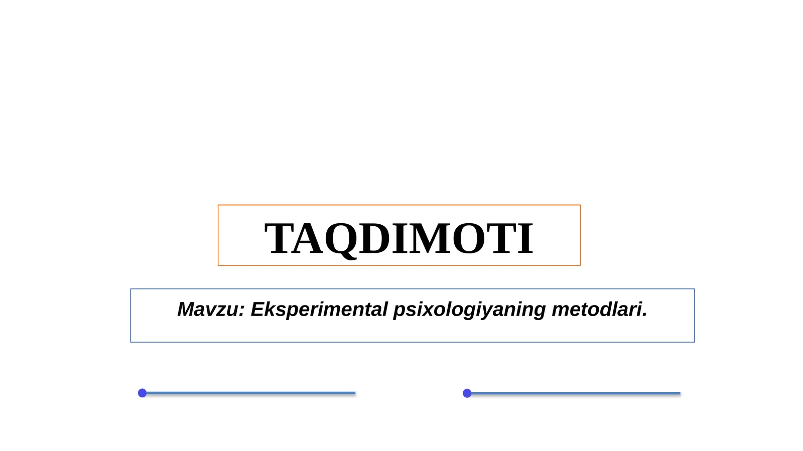 Eksperimental psixologiyaning metodlari