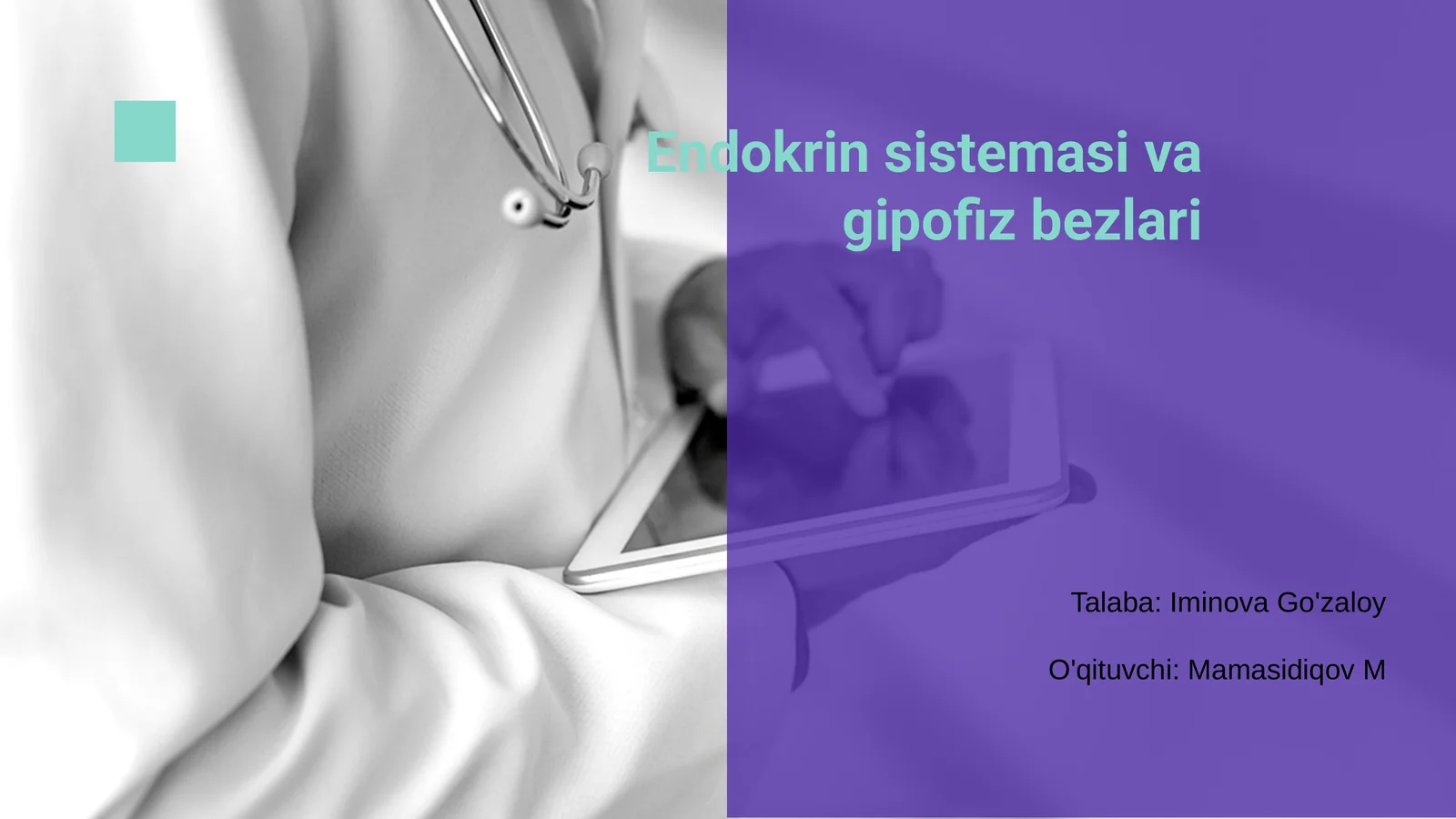Endokrin sistemasi va gipofiz bezlari