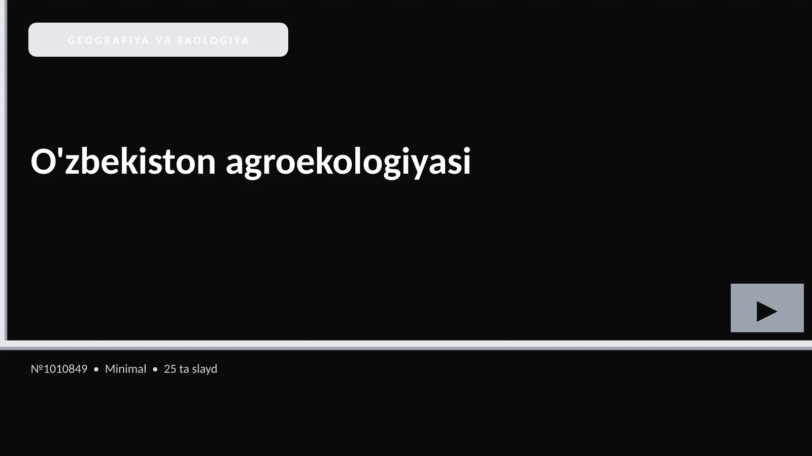 O'zbekiston agroekologiyasi