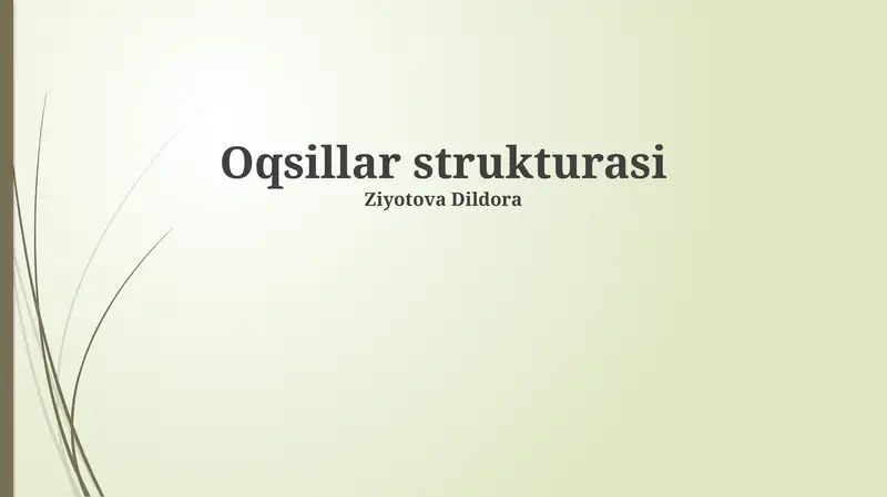 Oqsillar strukturasi