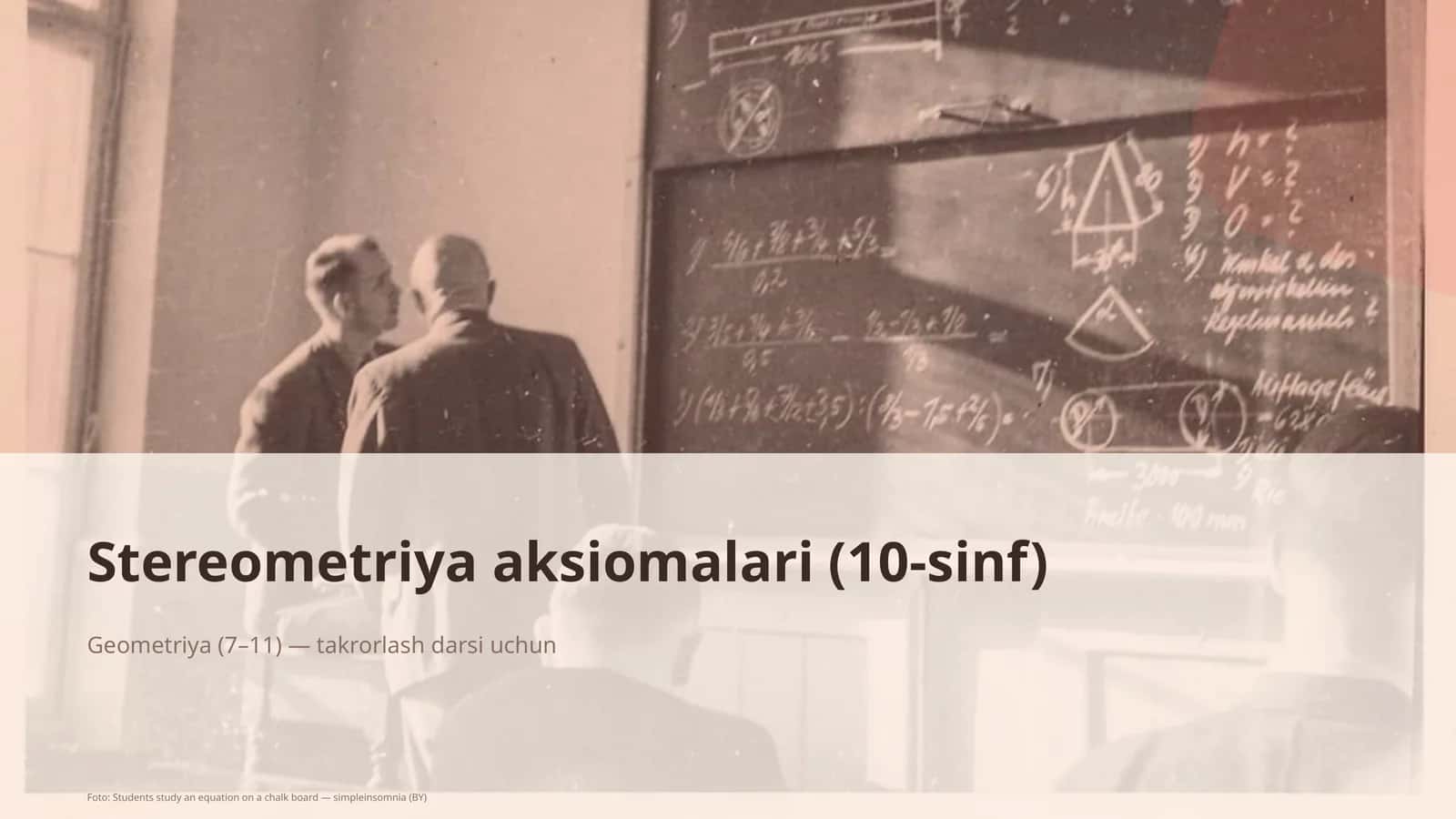 Stereometriya aksiomalari (10-sinf)