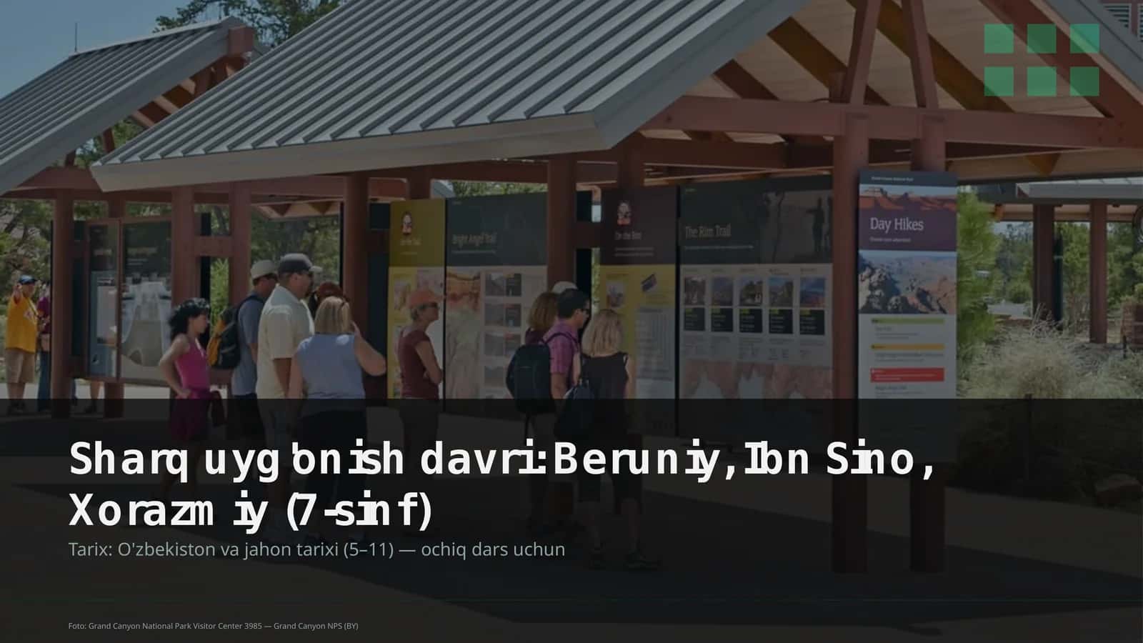 Sharq uyg'onish davri: Beruniy, Ibn Sino, Xorazmiy (7-sinf)