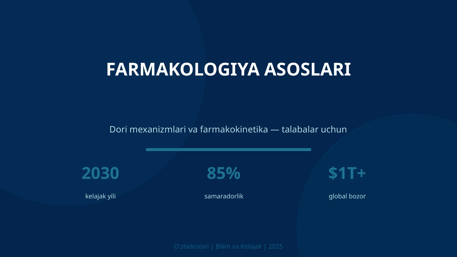 FARMAKOLOGIYA ASOSLARI