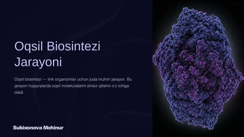 Oqsil Biosintezi Jarayoni