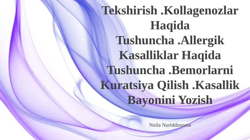 Biriktiruvchi Tõqima Bilan Kasallangan Bemorlarni Tekshirish
