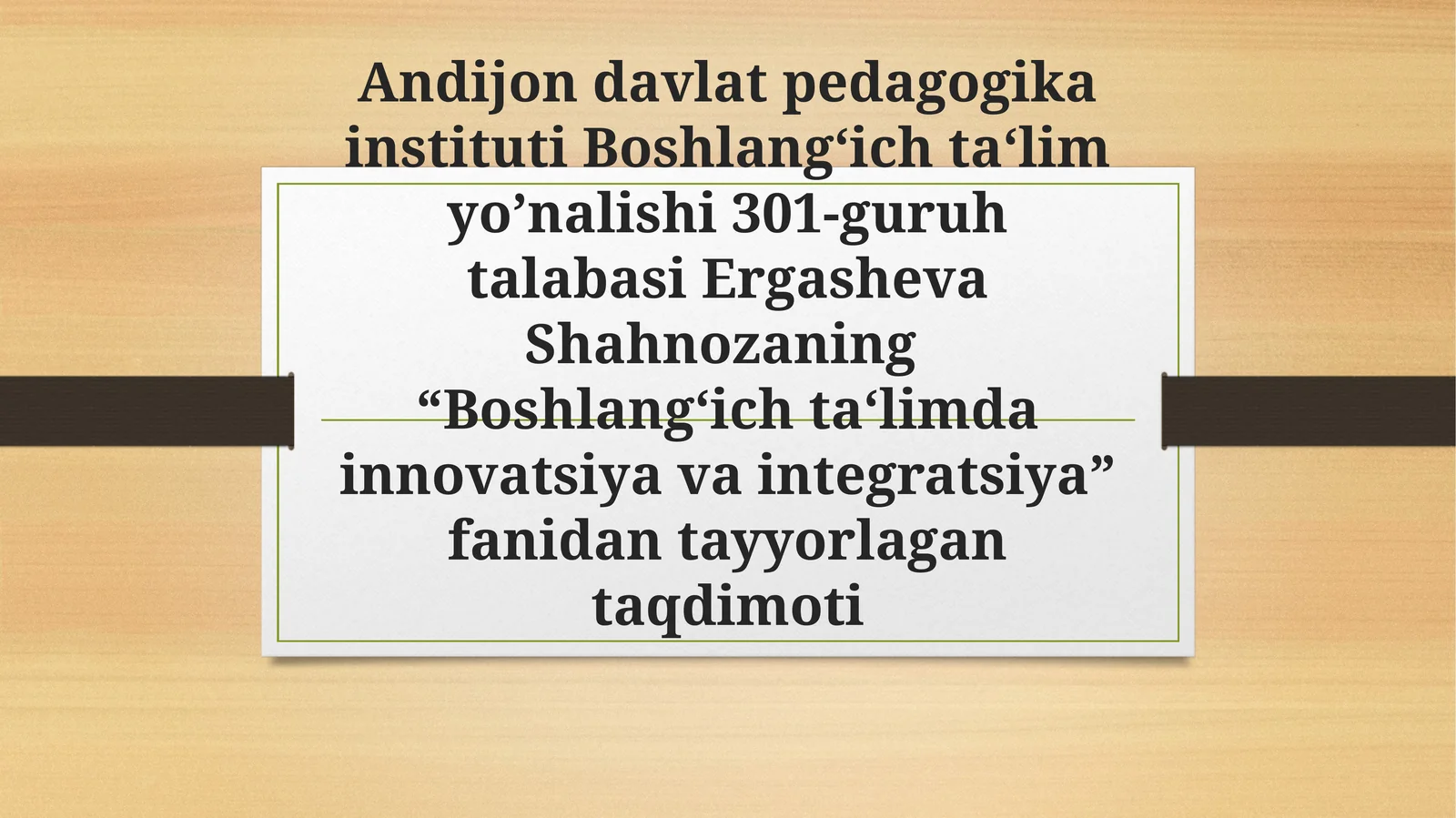Ona tili darslaridainnovatsiyava integratsiya asosida o‘quvchilarningnutqiykompetensiyalaridanyozishni rivojlantirish texnologiyalari