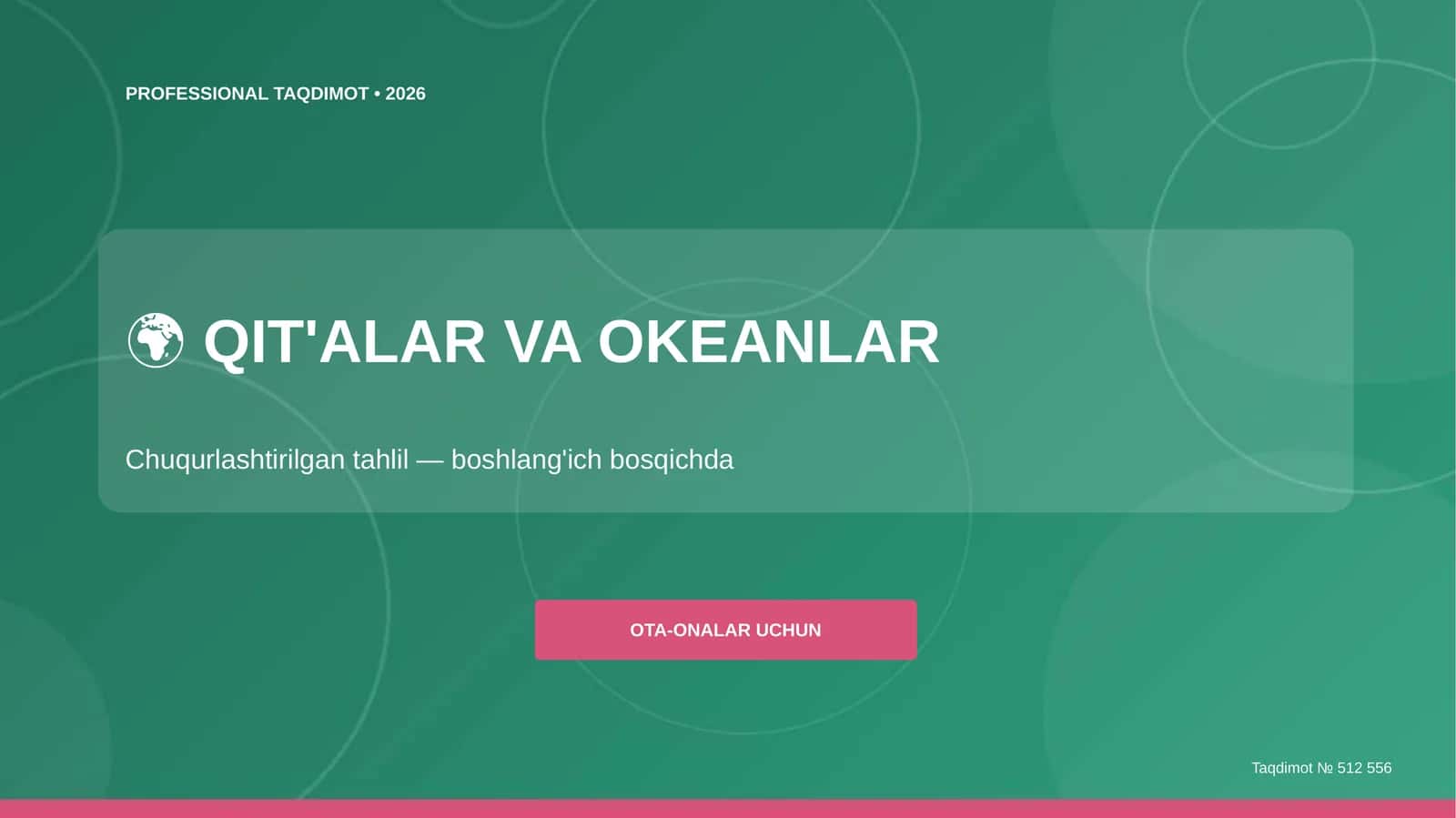 QIT'ALAR VA OKEANLAR