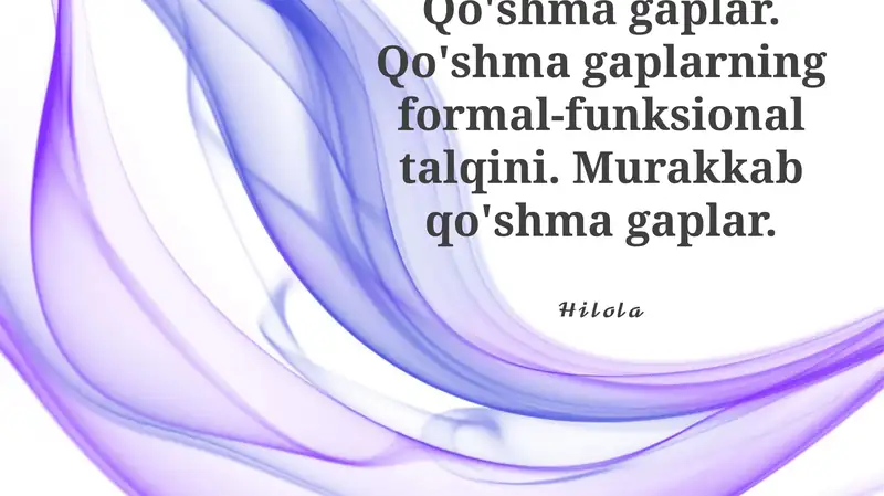 Qo'shma gaplar