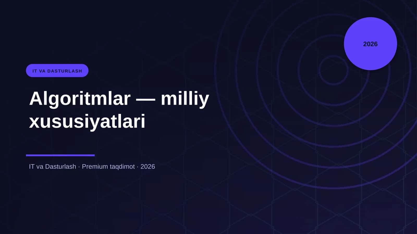 Algoritmlar — milliy xususiyatlari