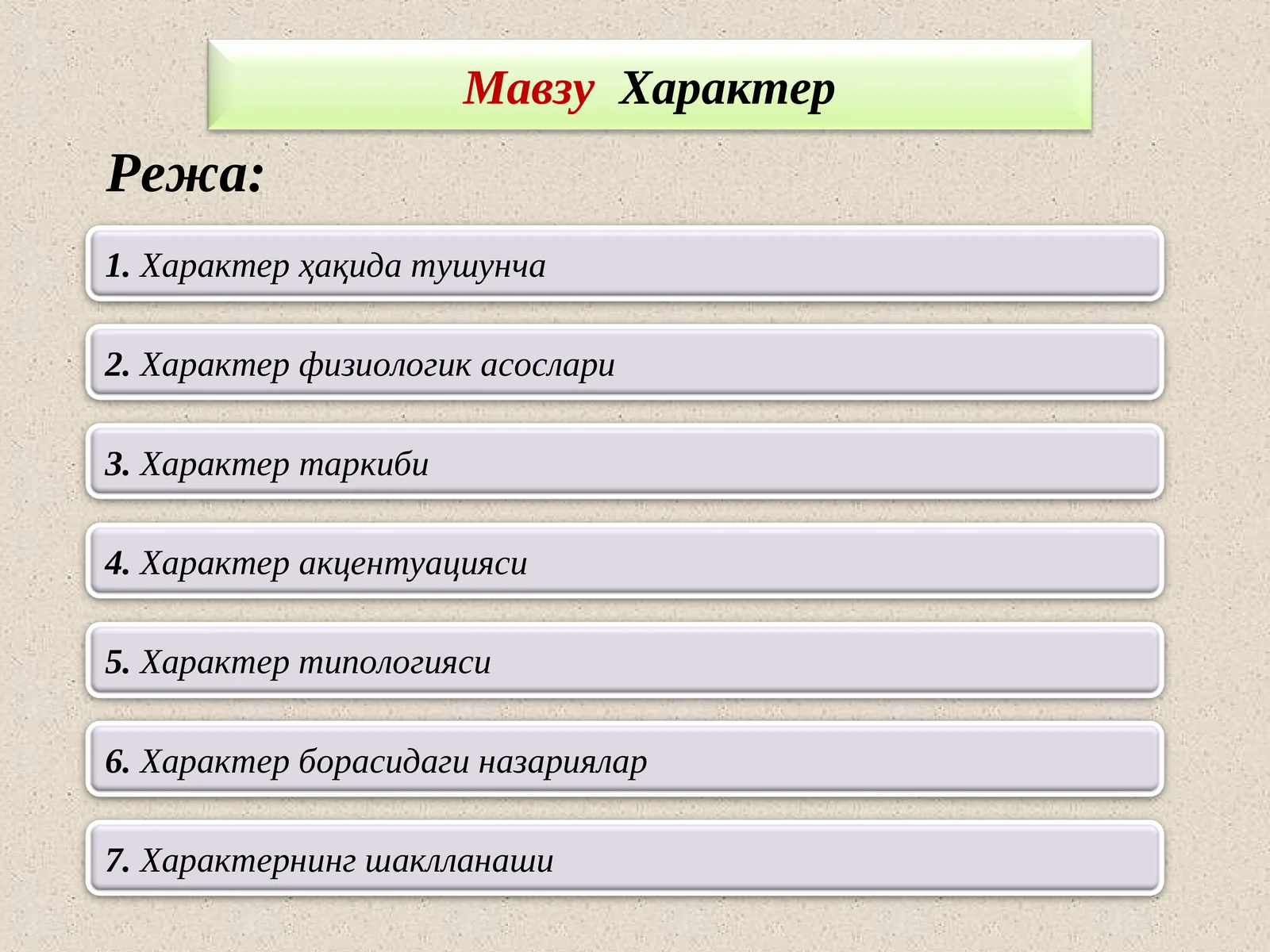 Характер