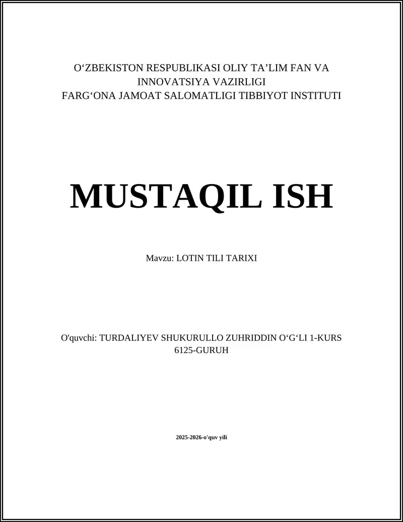 LOTIN TILI TARIXI