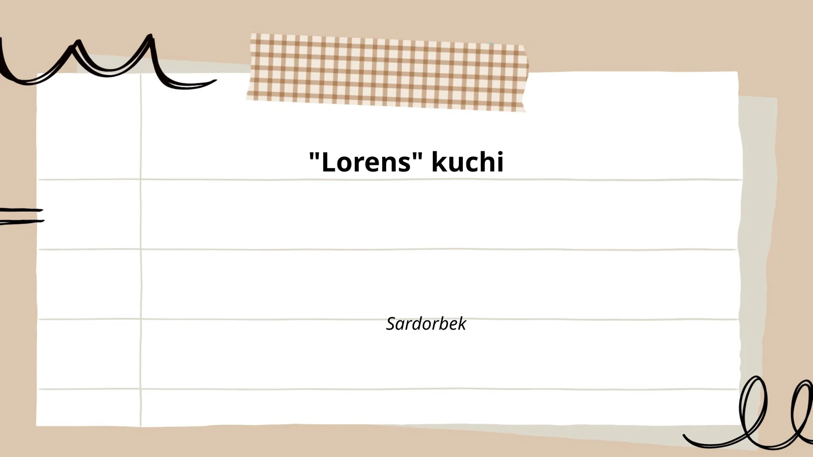 Lorensning Tarjimai Holi