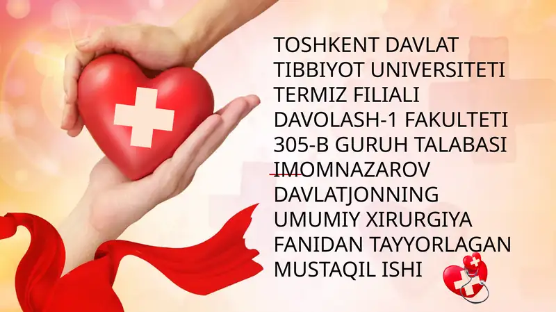 Donor qoni manbalari. Qon komponentlari va qon preparatlari