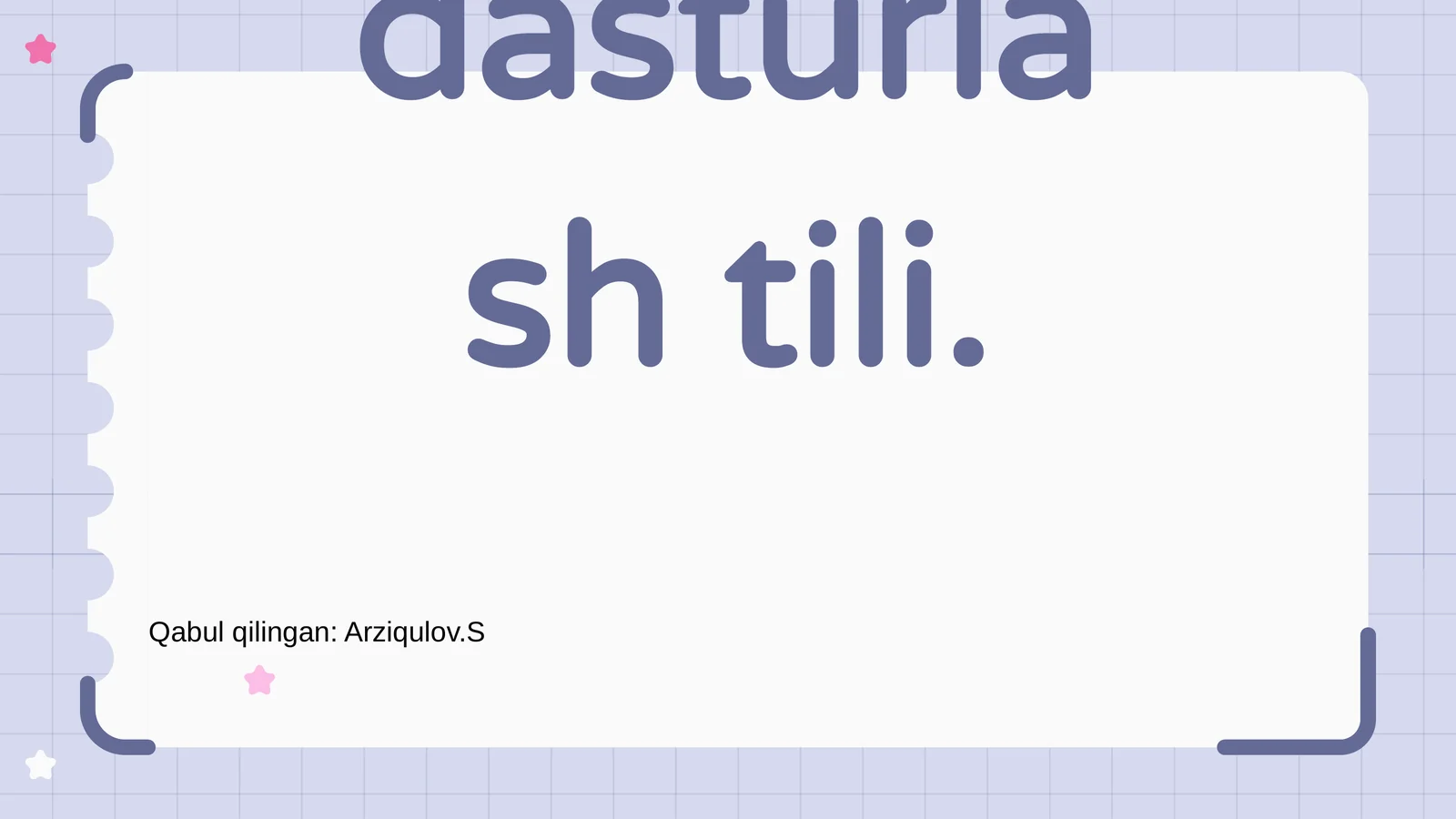 Java dasturlash tili