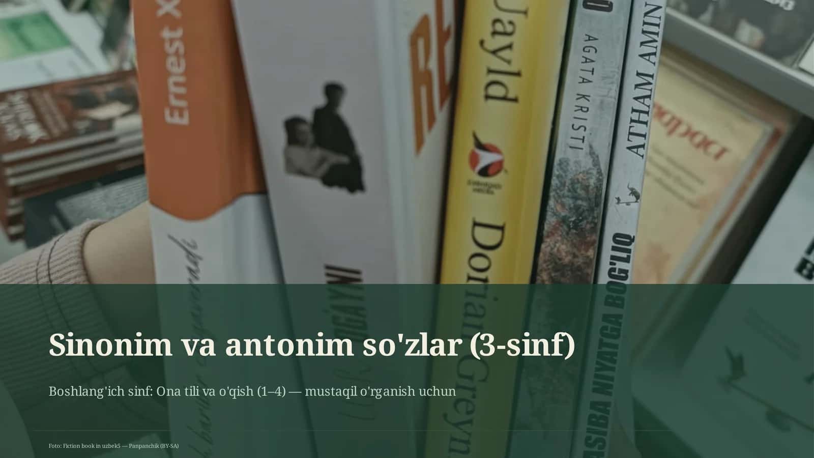 Sinonim va antonim so'zlar (3-sinf)