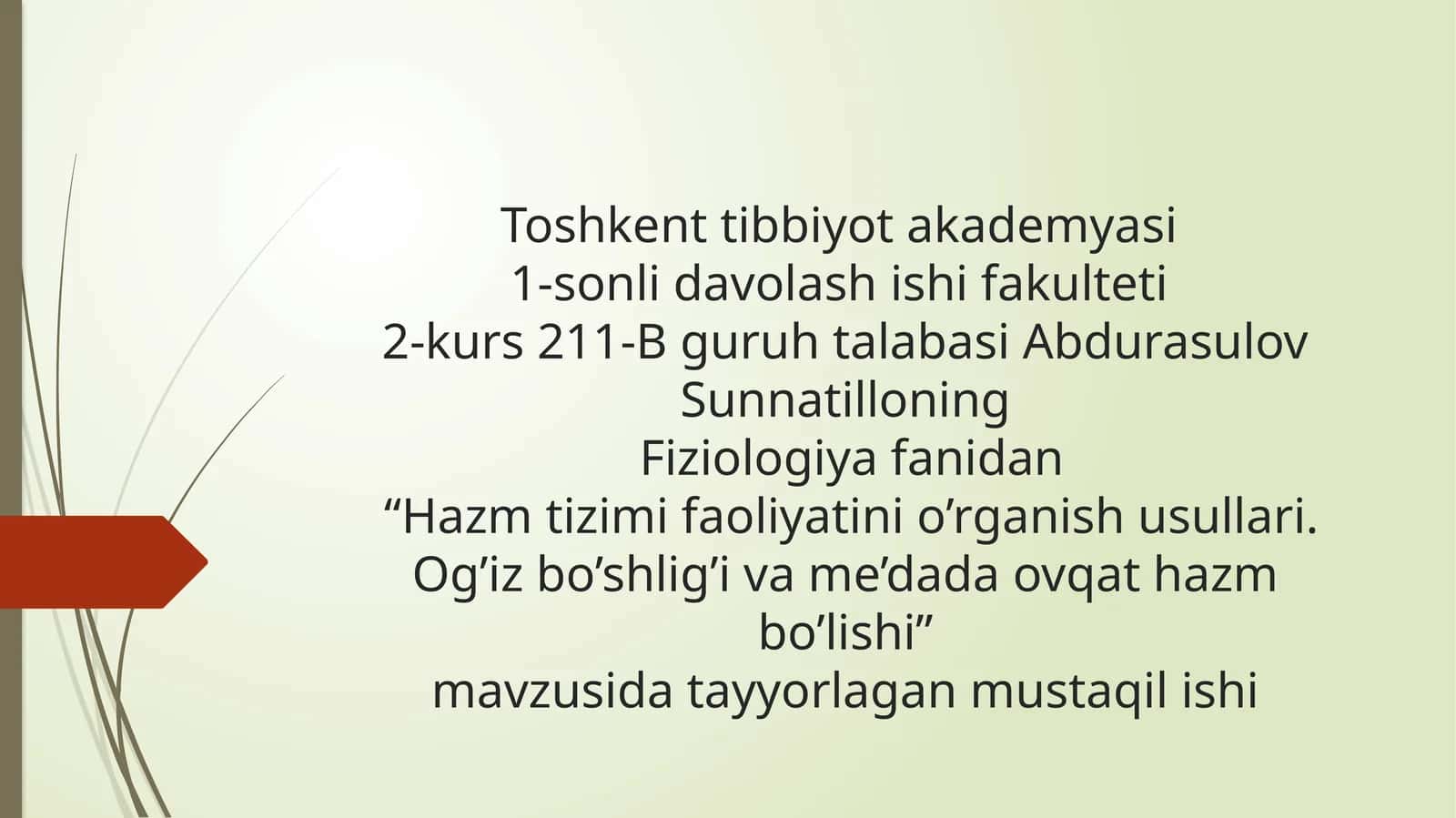 Hazm qilish faoliyati