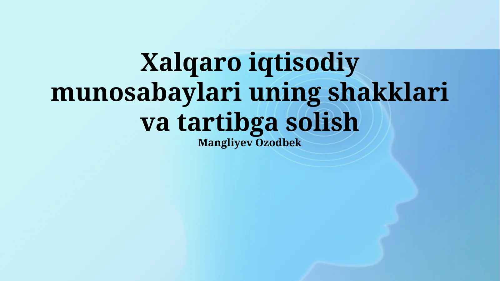 Xalqaro moliyaviy bozorlar