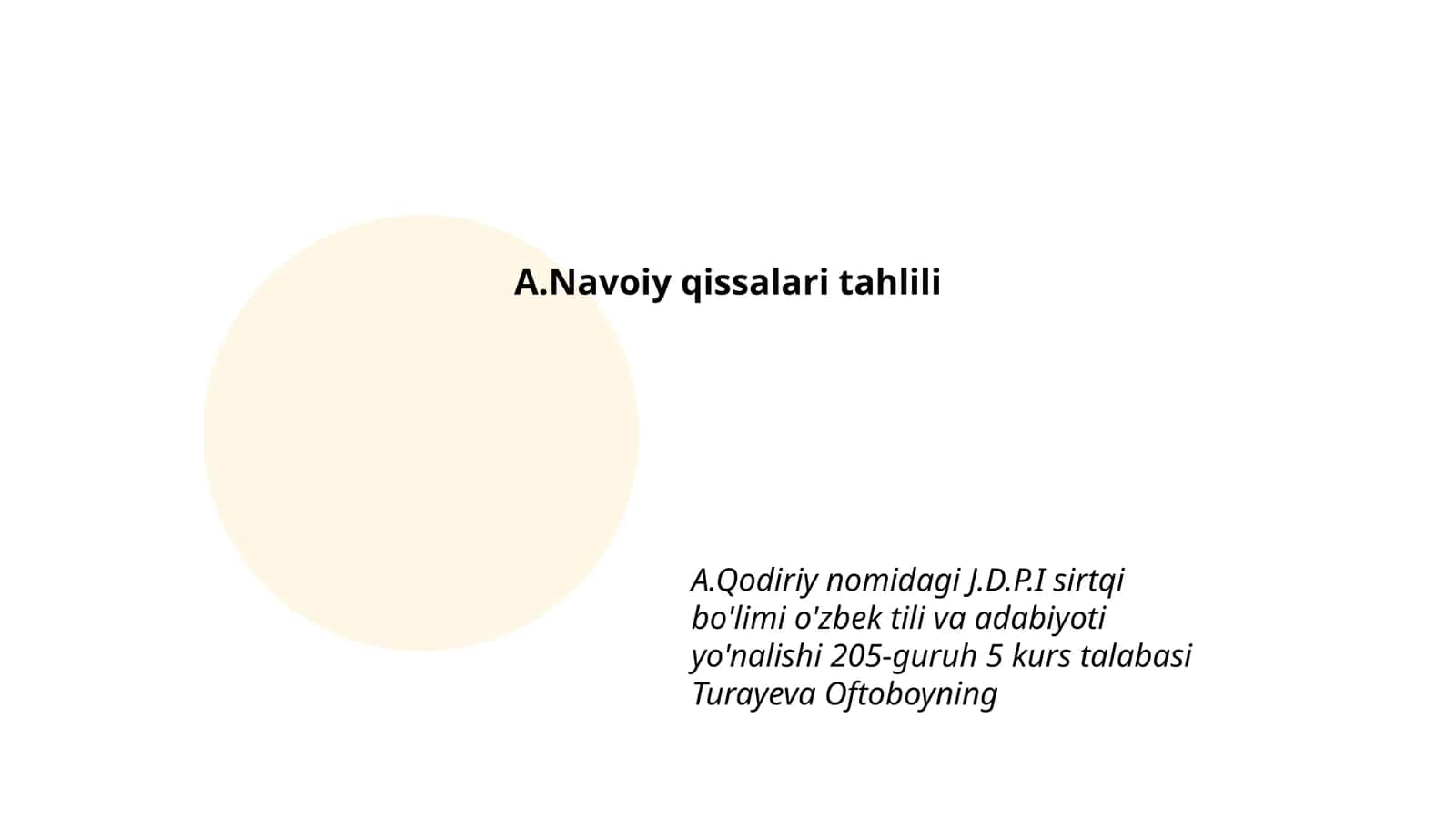 Alisher Navoiy qissalari tahlili