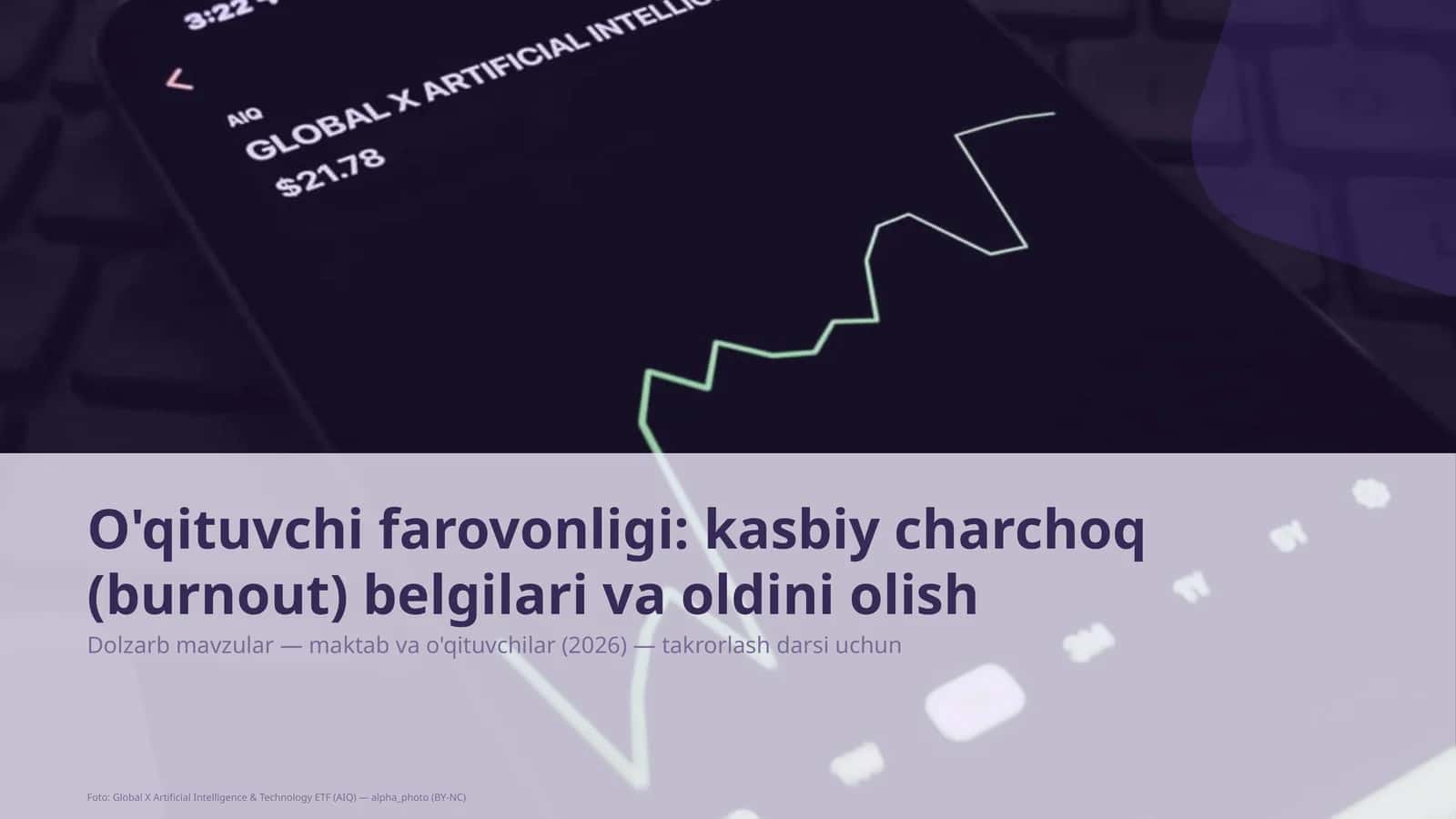 O'qituvchi farovonligi: kasbiy charchoq (burnout) belgilari va oldini olish