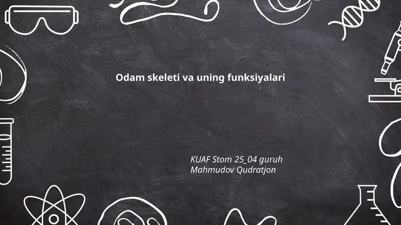 Odam skeleti va uning funksiyalari