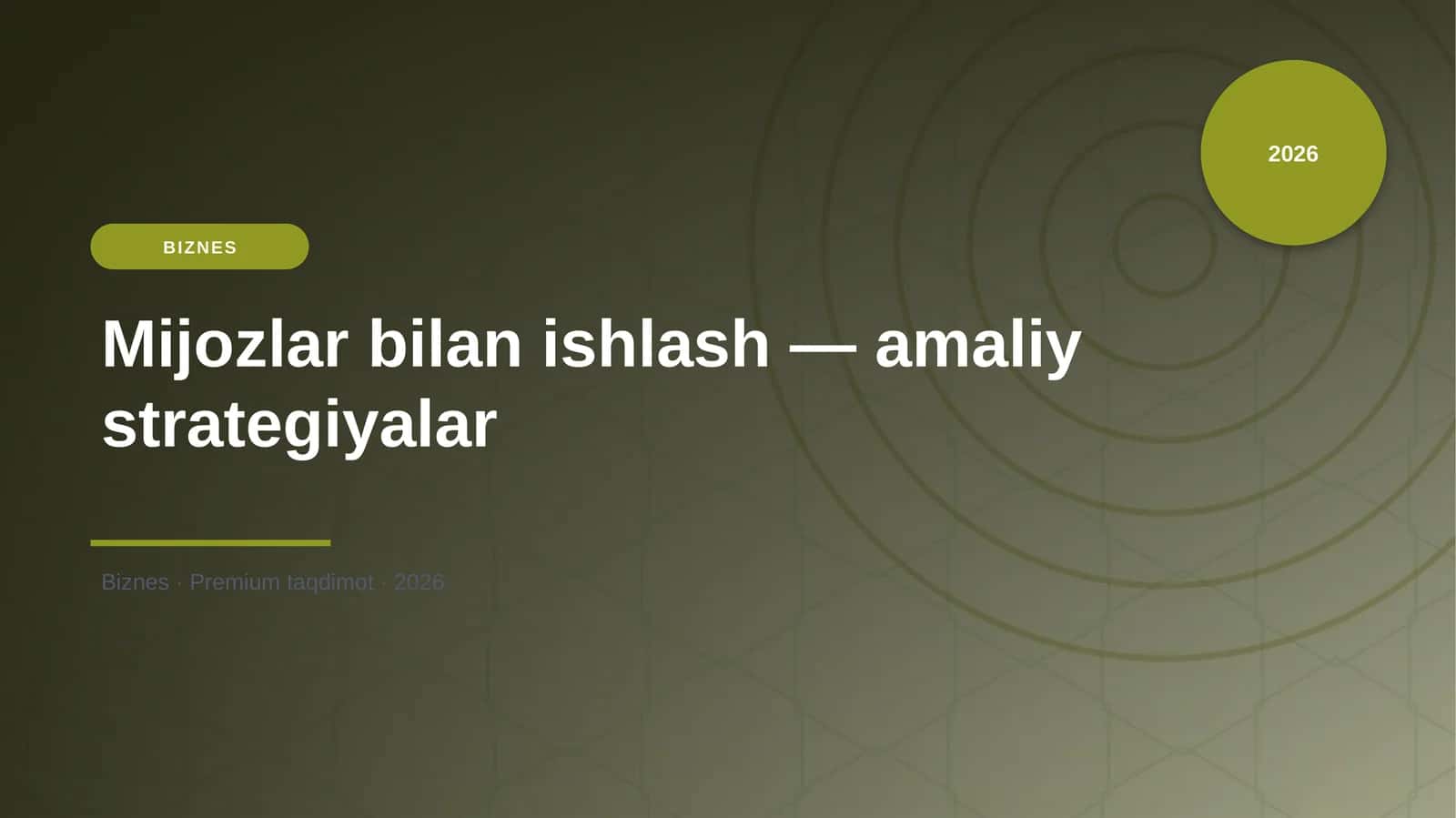 Mijozlar bilan ishlash — amaliy strategiyalar